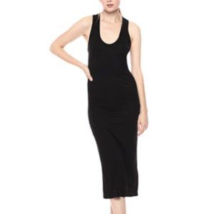 Enza Costa Supima Cotton Racerback Tank Midi Black Dress - Brand New!!!